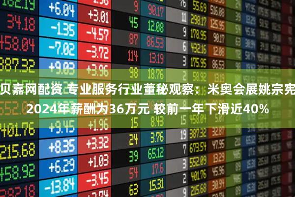 贝嘉网配资 专业服务行业董秘观察：米奥会展姚宗宪2024年薪酬为36万元 较前一年下滑近40%
