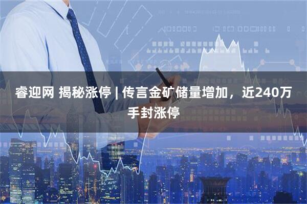 睿迎网 揭秘涨停 | 传言金矿储量增加，近240万手封涨停