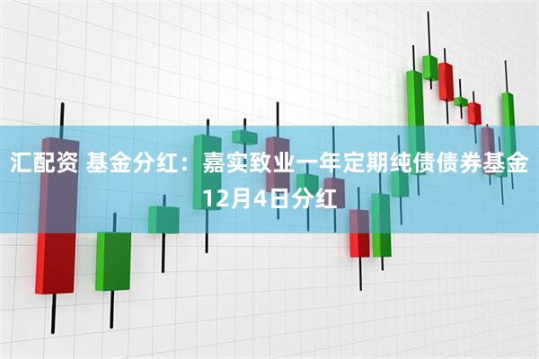 汇配资 基金分红:嘉实致业一年定期纯债债券基金12月4日分红